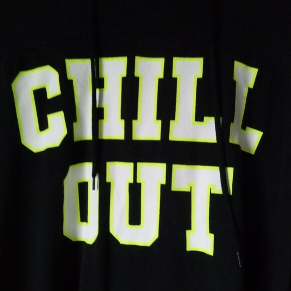 No Boundaries Love 82 Black Hoodie "Chill Out" Glow in Dark Vinyl - Picture 2 of 4